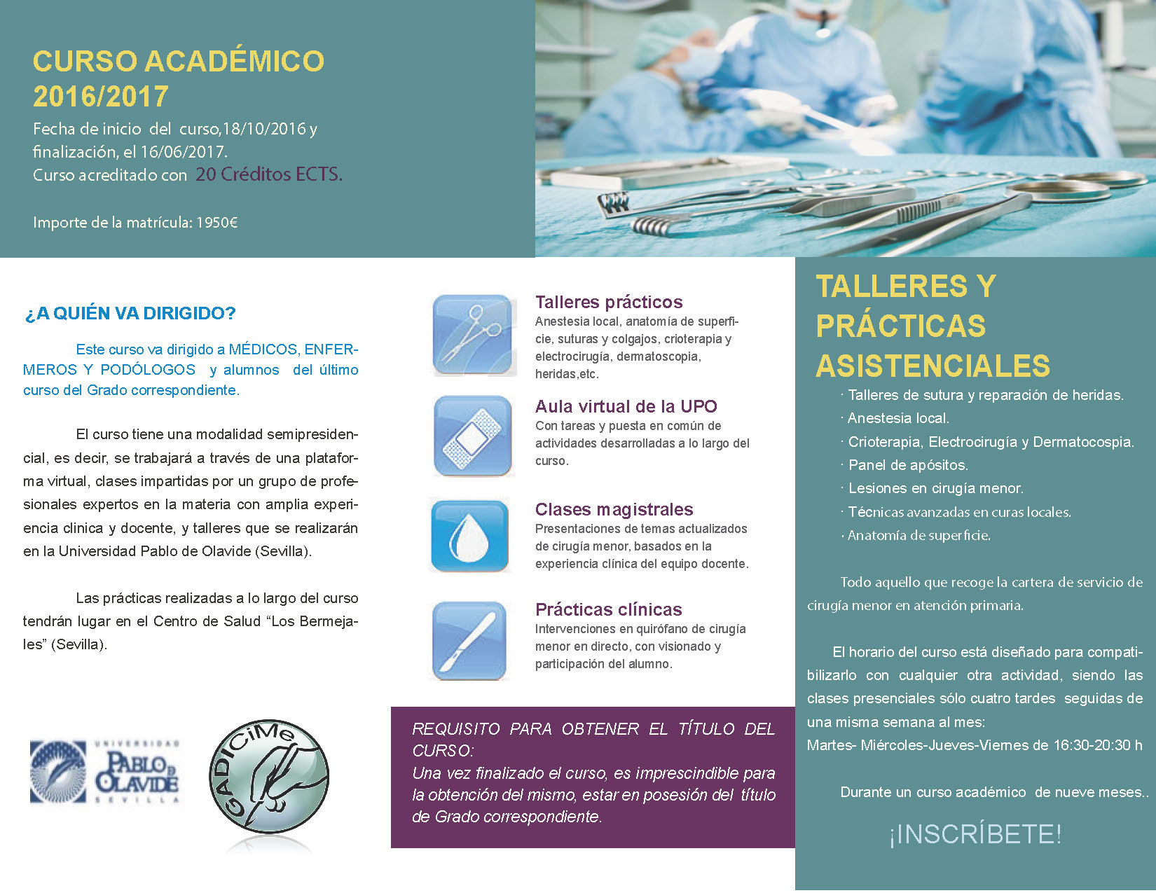 Publicidad experto en Cirugia Menor Universidad Pablo Olavide Sevilla