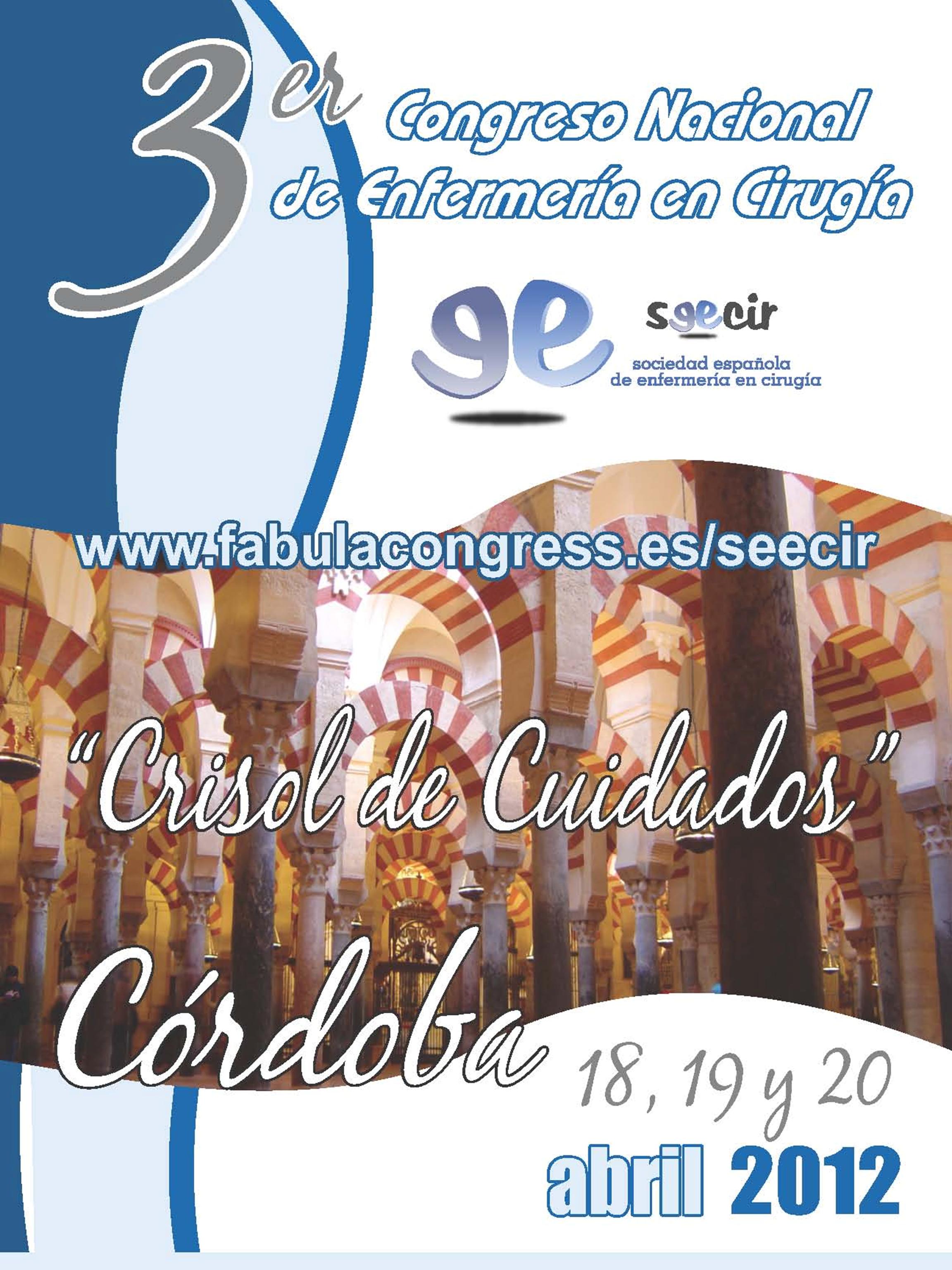 Cartel 3er Congreso Nacional de Enfermera en Ciruga SEECIR